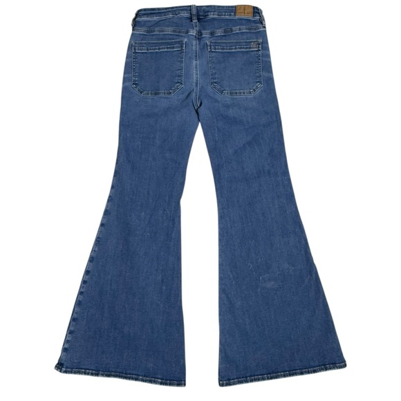 American Eagle Festival Flare Jeans Next Level Stretch Size 10 - Picture 6 of 9